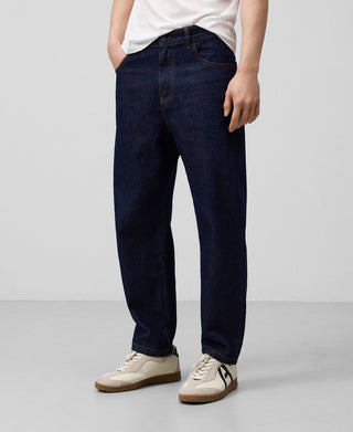 Jeans Holgados con Pespuntes en Contraste
