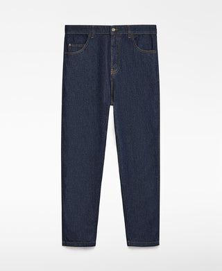 Jeans Holgados con Pespuntes en Contraste