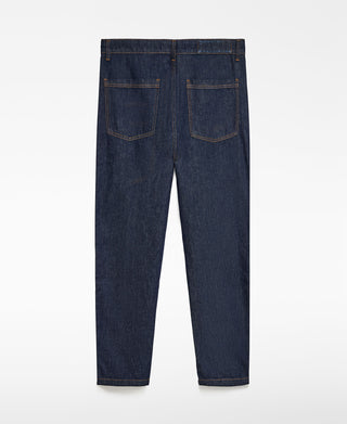 Jeans Holgados con Pespuntes en Contraste