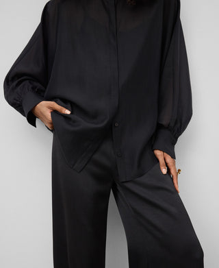 Camisa Manga Larga Semitransparente