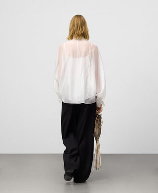 Camisa Manga Larga Oversize Semitransparente