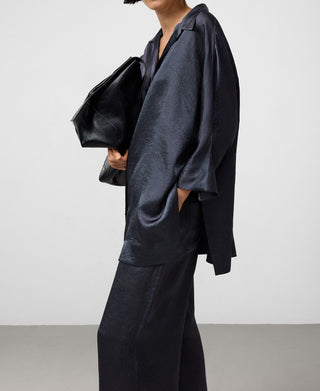 Camisa Oversize Tejido Satinado