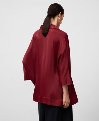 Camisa Oversize con Tejido Satinado