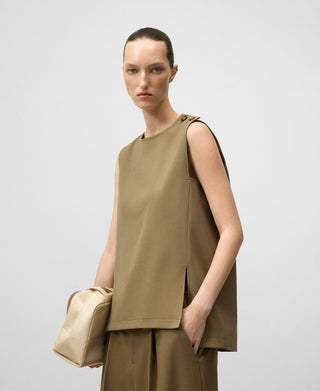 Blusa Cuello Redondo con Detalle Botones
