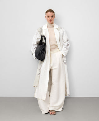 Gabardina Oversize con Estampado