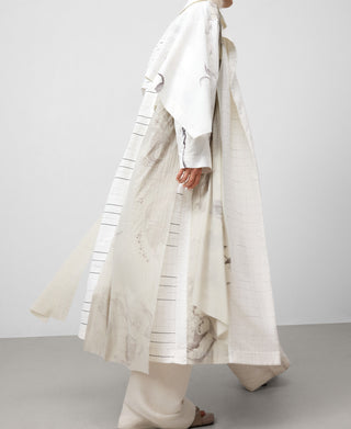 Gabardina Oversize con Estampado