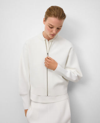 Chaqueta Bomber con Detalles de Canalé