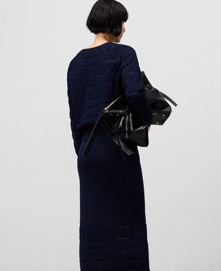 Sudadera Cuello Redondo con Transparencias