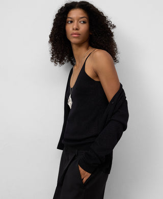 Camiseta de Tirantes con Tejido Metalizado