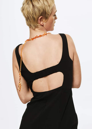 Vestido de Tirantes con Espalda Abierta