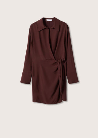 Vestido Camisero con Detalle Drapeado