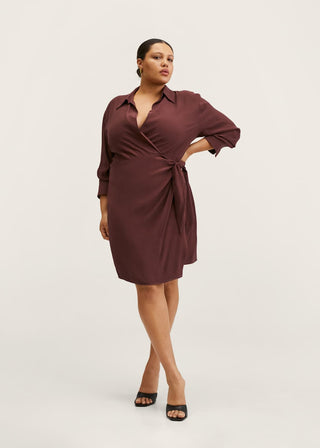 Vestido Camisero con Detalle Drapeado