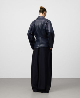 Chaqueta Biker Oversize Efecto Piel