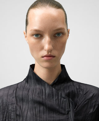 Chaqueta Biker Entallada Efecto Piel