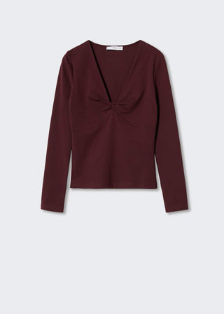 Camiseta Manga Larga Detalle Nudo