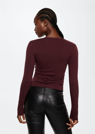 Camiseta Manga Larga Detalle Nudo