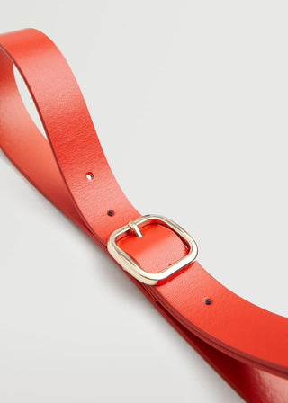 Cinturón Delgado con Hebilla Cuadrada