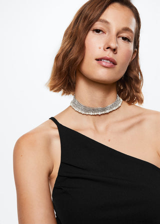 Collar Estilo Choker con Perlas