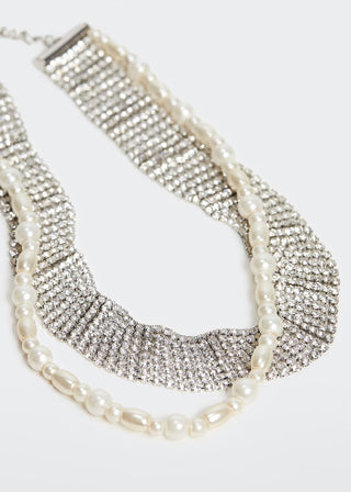 Collar Estilo Choker con Perlas