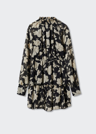 Vestido con Volantes Estampado Floral