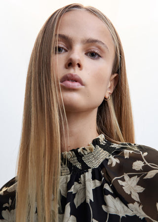 Vestido con Volantes Estampado Floral