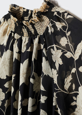 Vestido con Volantes Estampado Floral