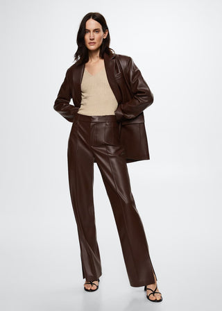 Sudadera Cuello V de Punto Acanalado