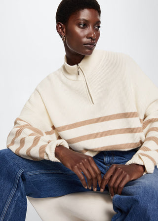 Sudadera Cuello Perkins con Cremallera