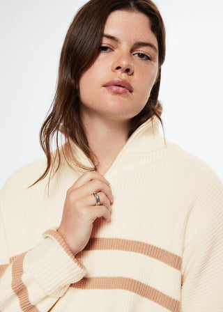 Sudadera Cuello Perkins con Cremallera