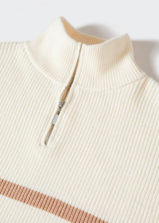 Sudadera Cuello Perkins con Cremallera