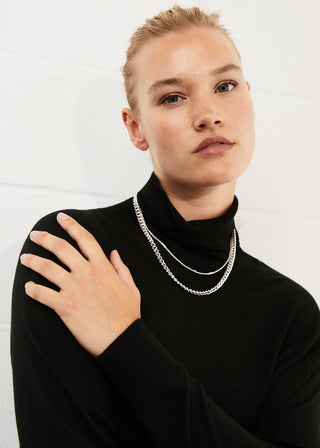 Sudadera Cuello Alto con Punto Trenzado