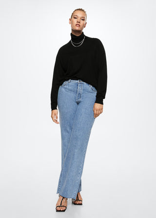 Sudadera Cuello Alto con Punto Trenzado