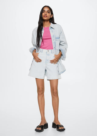 Camiseta Manga Corta con Canalé