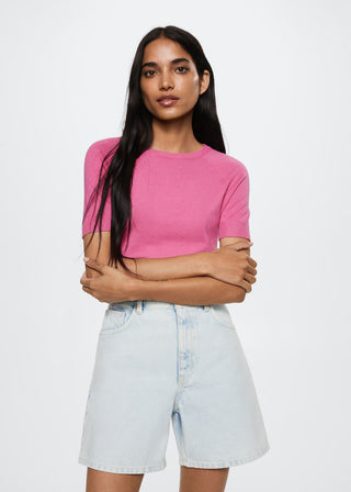 Camiseta Manga Corta con Canalé