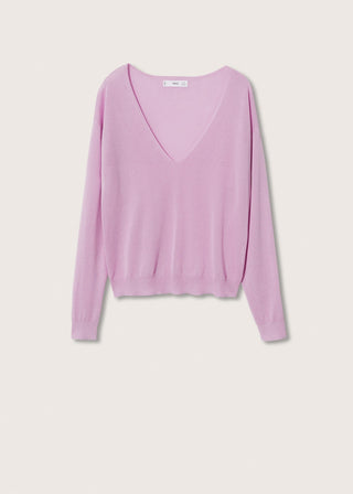 Sudadera Cuello V con Detalle de Elástico