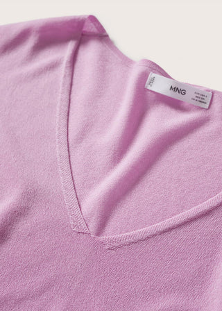 Sudadera Cuello V con Detalle de Elástico