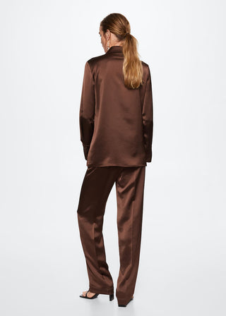 Blazer Satinada Estilo Cruzada