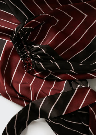 Vestido Manga Larga con Estampado Retro