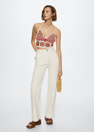 Blusa con Tejido de Crochet