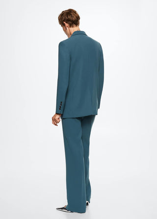 Pantalón Recto con Bolsillos Decorativos