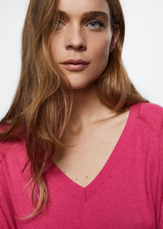 Sudadera Cuello Pico con Canalé