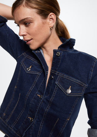 Chaqueta Denim con Detalle de Botones
