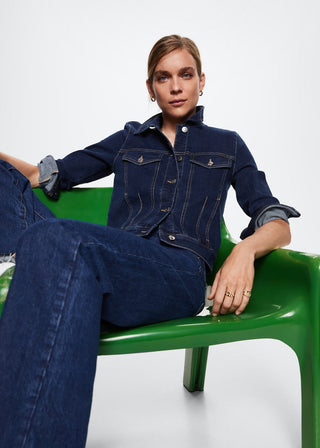 Chaqueta Denim con Detalle de Botones