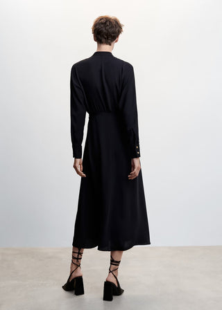 Vestido Largo con Detalle de Cadena