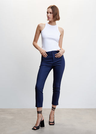 Jeans Skinny Talle Medio con Bolsillos