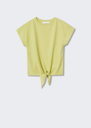 Camiseta Manga Corta con Detalle de Nudo