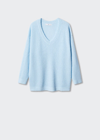 Sudadera Cuello V con Canalé