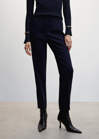 Pantalón Recto con Cintura Elástica