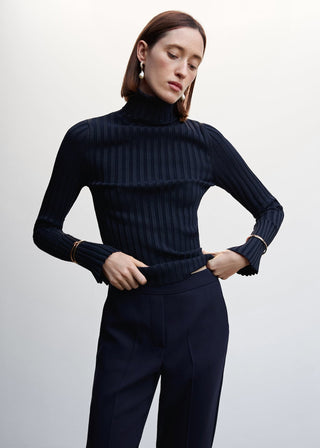 Pantalón Recto con Cintura Elástica