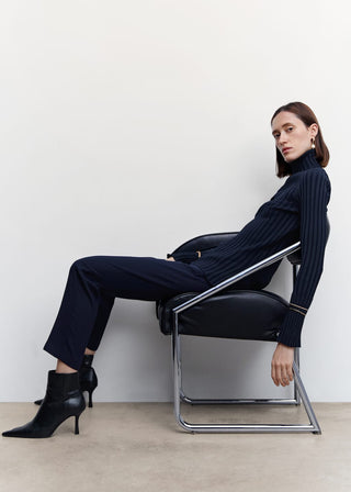 Pantalón Recto con Cintura Elástica